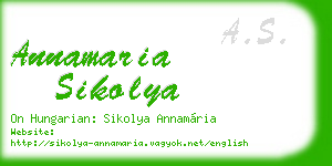 annamaria sikolya business card